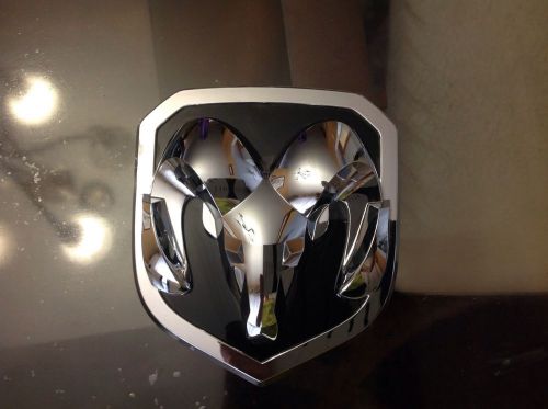 Dodge head horn emblem big grille or trunk 4 3/4" by 5 3/8" part 68140322aa
