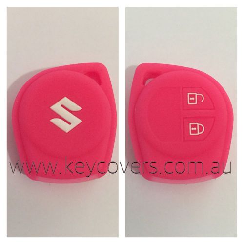 Suzuki f pink car key silicone cover case apv swift sx4 liana alto grand vitara