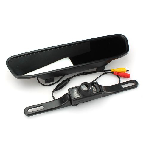 Wireless 4.3&#034;lcd night vision car rear view mirror monitor backup reverse camera