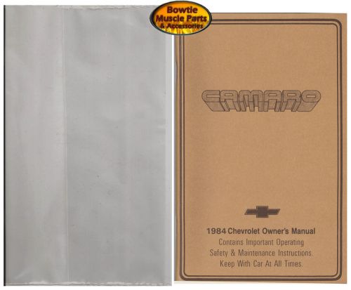 1984 84 camaro z28 berlinetta factory owners manual owner&#039;s with storage bag