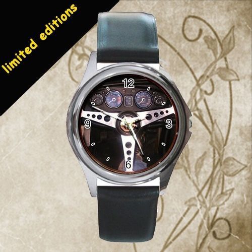 New!! mg mga classic car steering limited editions leather watch
