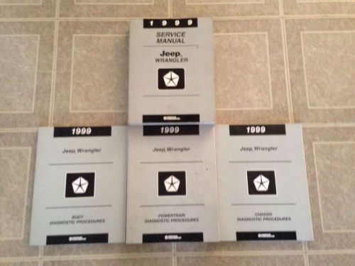 1999 chrysler jeep wrangler sahara/rubicon service work shop repair manual books