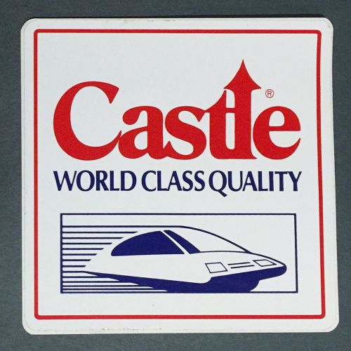Castle auto care products 6&#034; peel-away type sticker decal world class quality