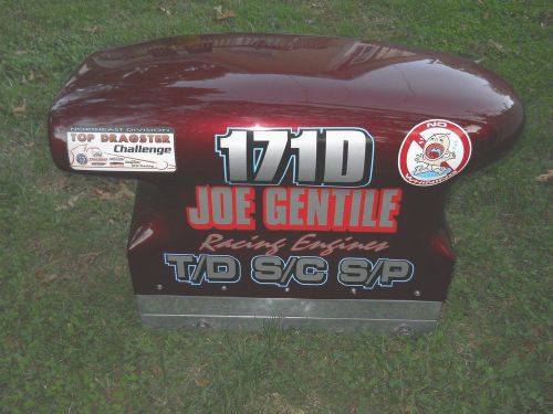 Harwood fiberglass dragster hood scoop w/ dominator 4500 pan used, nice, cheap!!