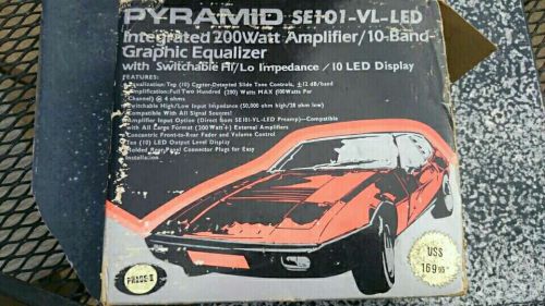 Vintage nos 1980&#039;s pyramid se101-vl-led integrated 200 watt amplifier 10 band eq