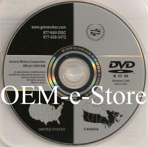 2007 2008 cadillac srx gps navigation dvd map u.s canada original cadillac disc