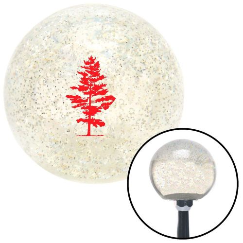 Red evergreen tree clear metal flake shift knob with m16 x 1.5 insert xtreme bbc