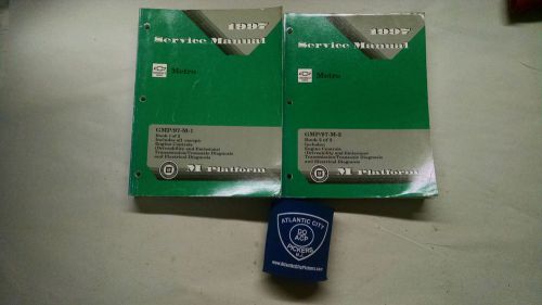 1997 chevrolet geo metro 2 volume service shop repair manual set