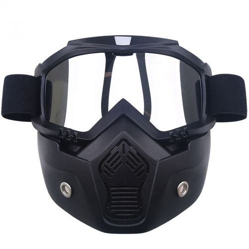Mens women goggles with removable mask riding bike atv racing motorcycle glasses