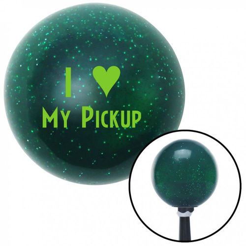 Green i 3 my pickup green metal flake shift knob  with 16mm x 1.5 insert brass