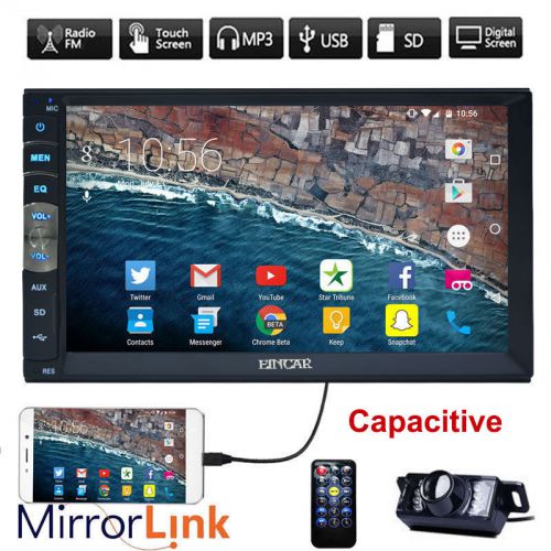 Double din car stereo touch screen in dash video auto radio no-dvd player+camera