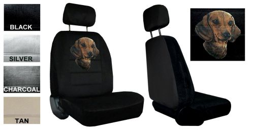 Dachshund dog canine 2 new low back bucket car truck suv seat covers pp 5a