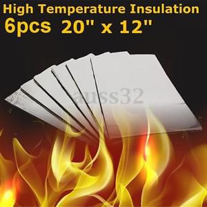 6pcs 10mm glass fibre soundproofing &amp; heat insulation sheet closed cell foam