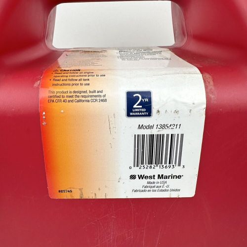 Attwood 6 Gallon West Marine 89745 Red Plastic Portable Outboard Gas Fuel Tank, US $36.00, image 5