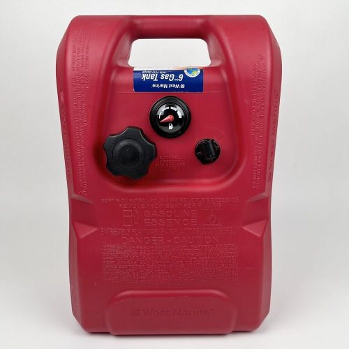 Attwood 6 Gallon West Marine 89745 Red Plastic Portable Outboard Gas Fuel Tank, US $36.00, image 8