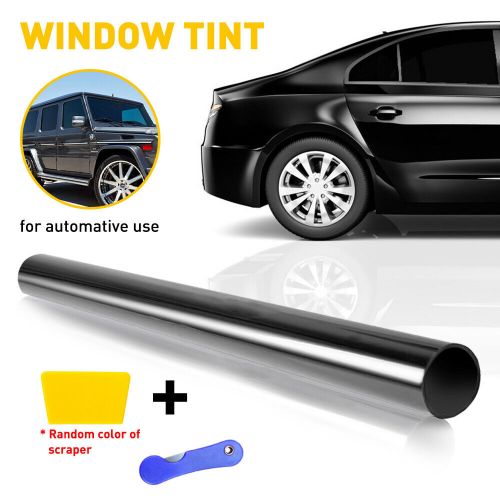 20"x10FT Uncut Roll Window Mirror Gloosy BlackTint Film Car Home Office 50%, US $13.99, image 4
