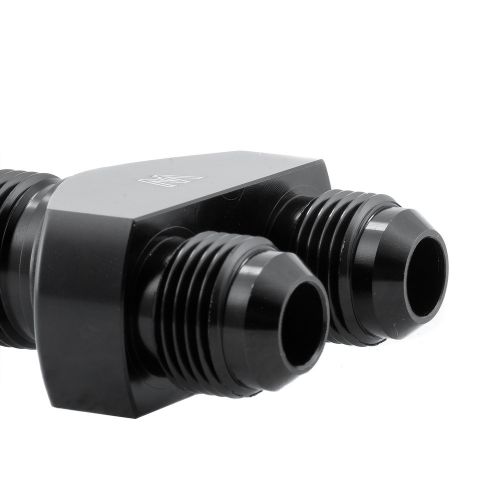 10/8/8 y parallel exit -10an "y" block fitting an 8 junction coupler aluminum