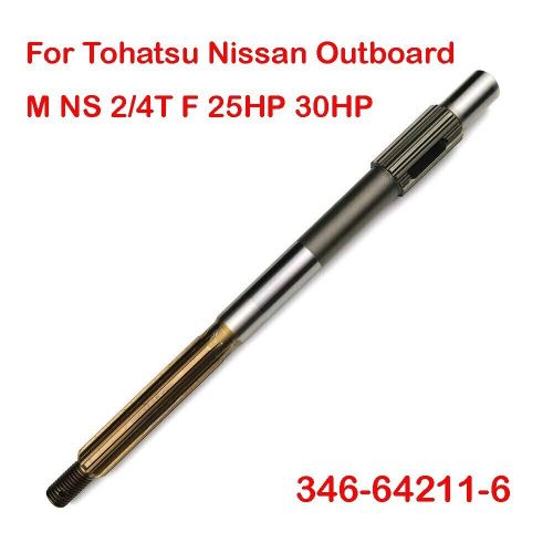 1*Propeller Shaft 346642116 For Tohatsu Mercury Nissan Outboard M NS F 25HP 30HP, US $66.88, image 4