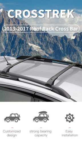 2013-2017 Roof Rail Cross Bars For Subaru Crosstrek Roof Railing Aluminium Black, US $175.15, image 7