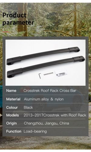 2013-2017 Roof Rail Cross Bars For Subaru Crosstrek Roof Railing Aluminium Black, US $175.15, image 9
