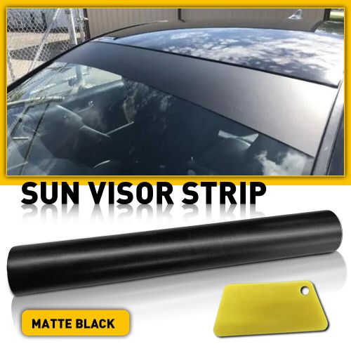 Sun Strip Visor Windshield Banner Vinyl Long Lasting Blank Decal matte black, US $10.99, image 12