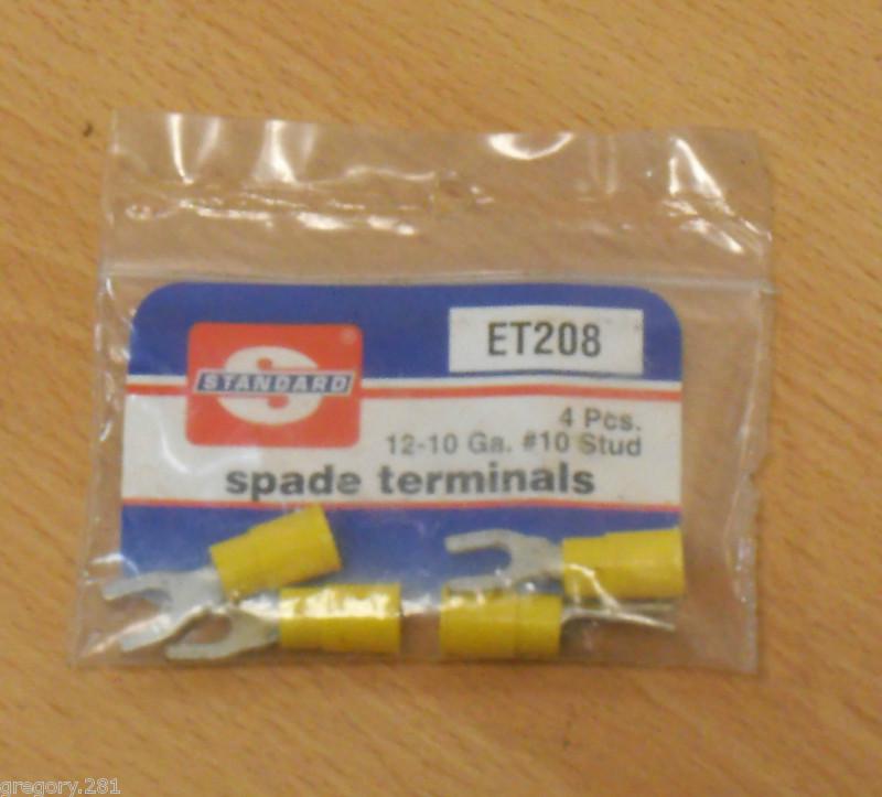 Standard brand (6) spade terminals et135 16-14 ga #10 stud new!