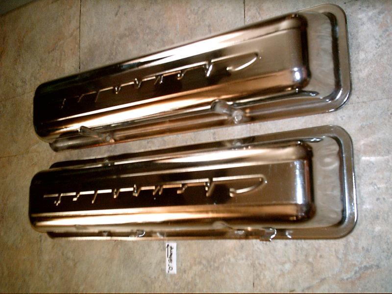 Original 1967 z28 chevy camaro chrome valve covers