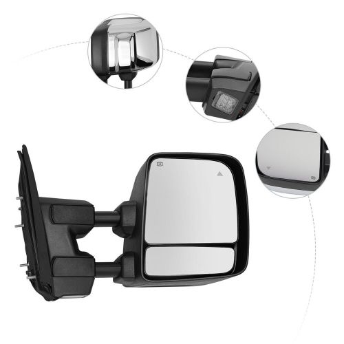 For 2017-2022 Nissan Titan Right Chrome Power Heated Towing Mirror w/ Blind Spot, US $173.43, image 21