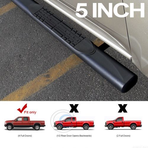 For 99-16 F250/F350 Superduty Crew 5" Oval Matte Blk Side Step Nerf Bars Boards, US $171.95, image 3