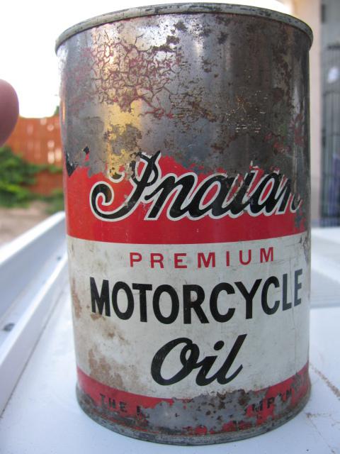 Antique indian motorcycle chief four scout 101 oil can barn fresh rare look 1930