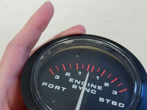 TELEFLEX ENGINE SYNCRONIZER GAUGE 3 1/4" 32733 BLACK MARINE BOAT, US $34.95, image 2