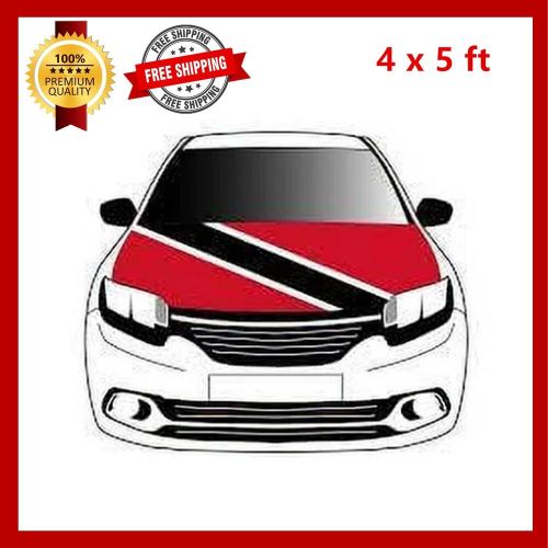 Trinidad & Tobago Flag Car Hood Cover Universal Size Elastic Polyester 4x5ft, US $19.99, image 4
