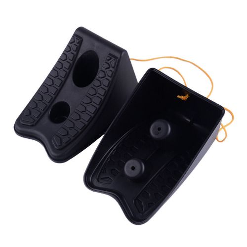 Pair Heavy Duty Wheel Chocks Stop Tire RV Camper Trailer Car Truck Stopper Block, US $25.04, image 2