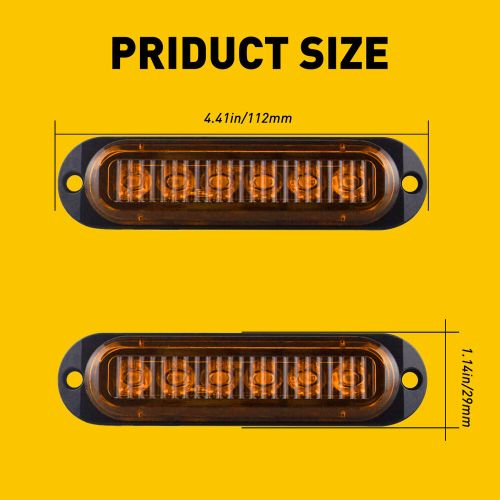 4X Light Amber LED Truck Lamp Clearance Trailer Side Marker Light 12V Waterproof, US $14.19, image 3