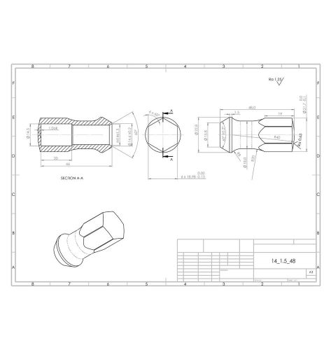 20pcs set Gold Titanium Closed End Lug Wheel Nut 14x1.5 48mm long 19mm 60deg, US $239.00, image 2
