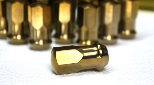 20pcs set Gold Titanium Closed End Lug Wheel Nut 14x1.5 48mm long 19mm 60deg, US $239.00, image 3