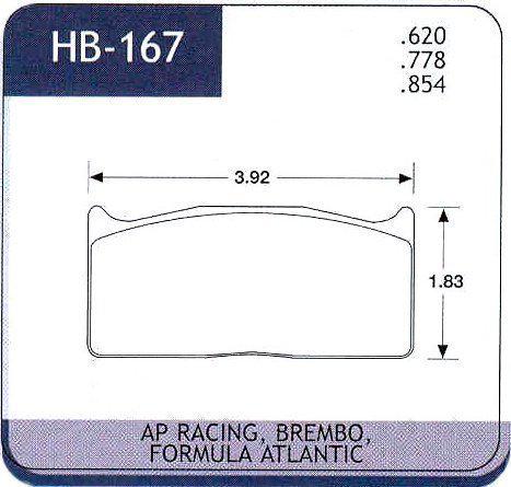Hawk brake pad axle set (4) 16mm, ht-15