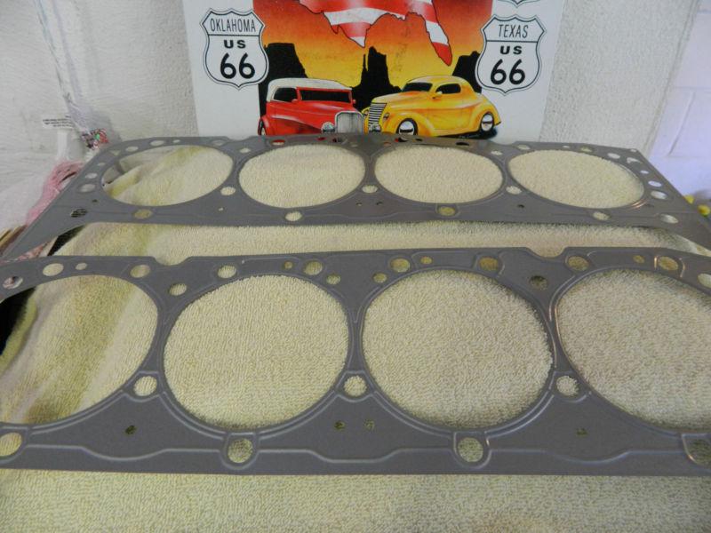 Vintage small block chevy 283 thru 350 cu. in.stock port size head gaskets 