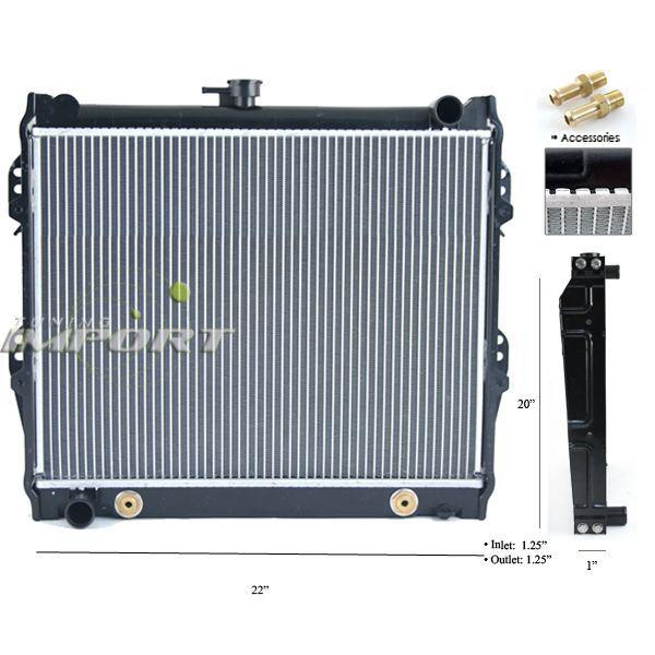 1984-1991 toyota 4runner 2.4l automatic cooling radiator replacement assembly