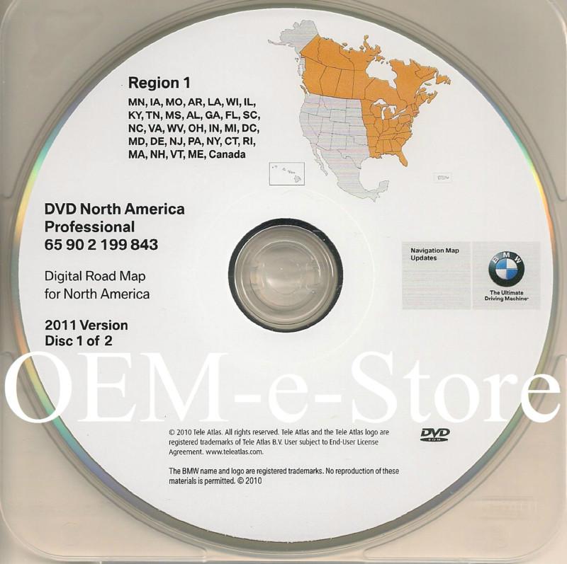 2011 update east 2008 bmw 1 series 128i 135i in-dash unit navigation dvd map oem