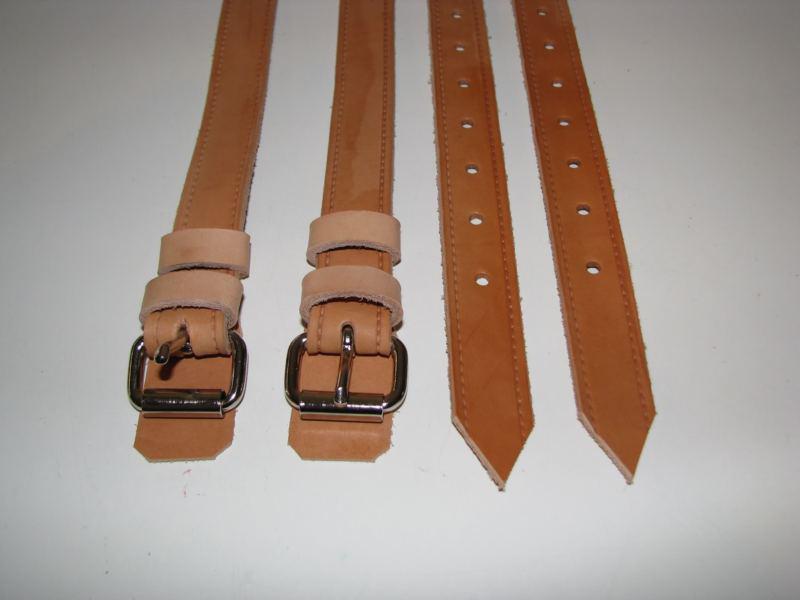 Hand Made in the USA PORSCHE 356 Brown Leather Luggage Suitcase Straps Belts, US $119.00, image 2