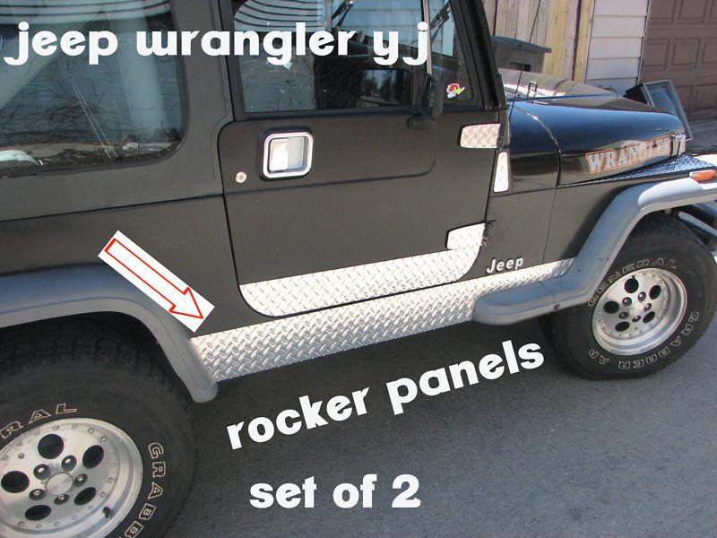 Jeep yj diamond plate side rocker panel set of 2. 6'' wide