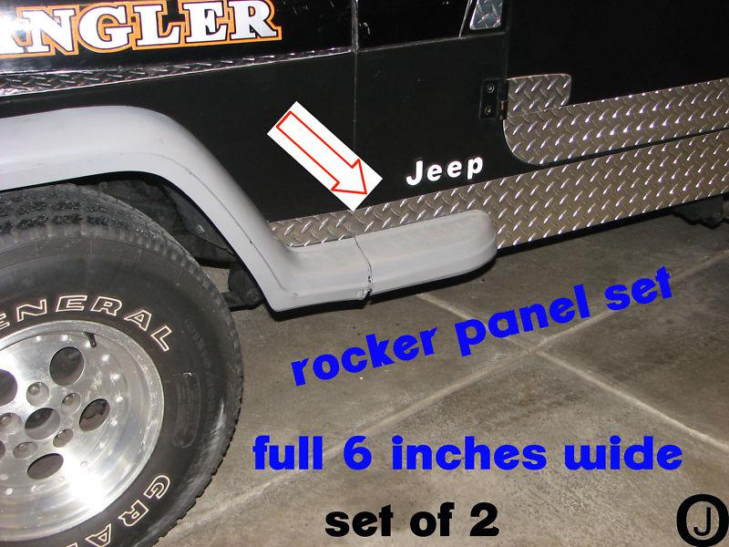 Buy JEEP YJ DIAMOND PLATE SIDE ROCKER PANEL SET OF 2. 6'' WIDE in Elmwood Park, Illinois, US