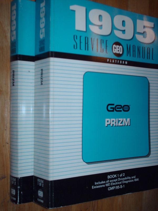 1995 geo prizm shop manual set / original g.m. books