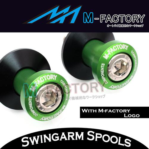 Green billet swingarm spools suzuki bandit 1250/s 07 08 09 10 11 12 13