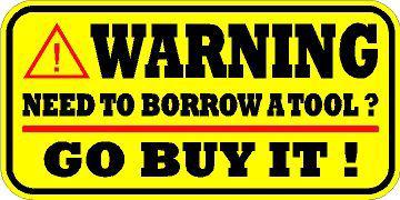 Warning decal / sticker  *** new *** snap on  mac tools