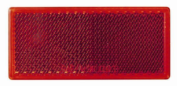 10  rectangle red self adhesive dot reflectors - 1 3/8 x 3 1/8 - free shipping
