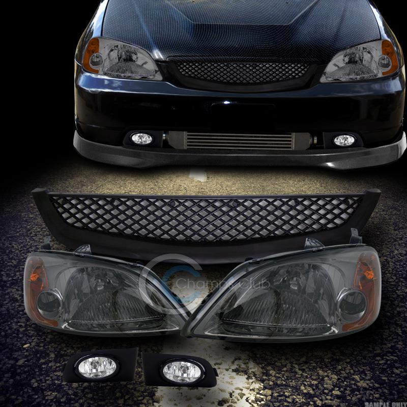 Buy SMOKE HEAD LIGHTS SIGNAL AMBER DY+GRILL GRILLE+FOG LAMPS CLEAR 2001