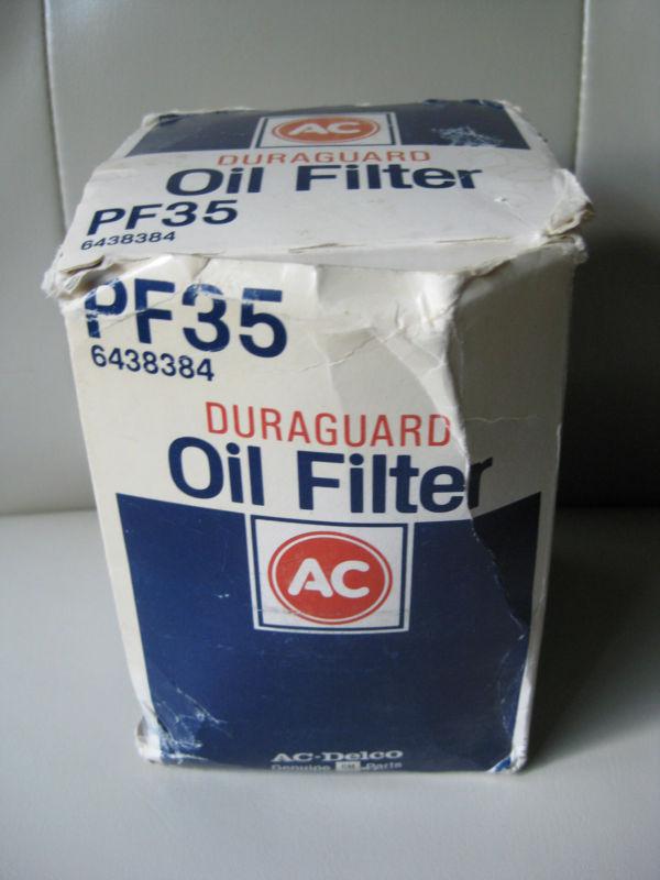 Ac delco duraguard oil filter # pf35 new old stock, 6438384