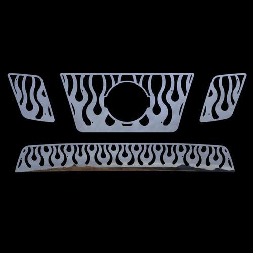 Nissan Frontier 12-13 Vertical Flame Polished Stainless Truck Grill Add-On, US $104.95, image 2